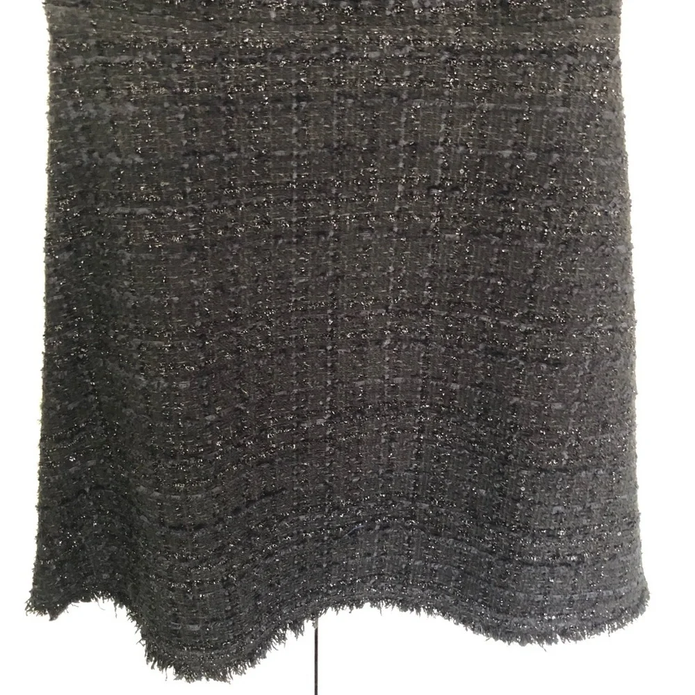 Kate Spade Black Shimmer Tweed Dress Size 8
